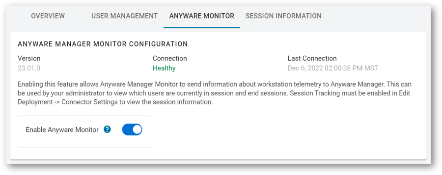 HP Anyware monitor screenshot
